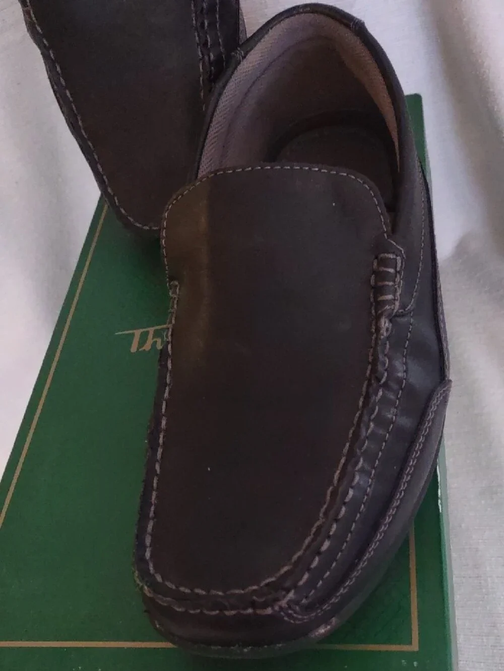 Thom McAn Brown Leather Moccasin Slip-On Loafers